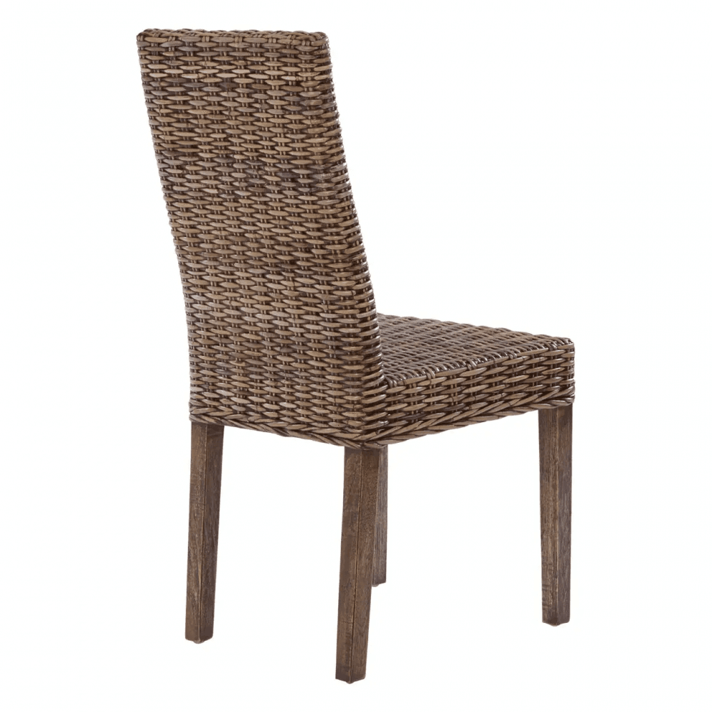 Monaco Brown Natural Rattan Dining Chair