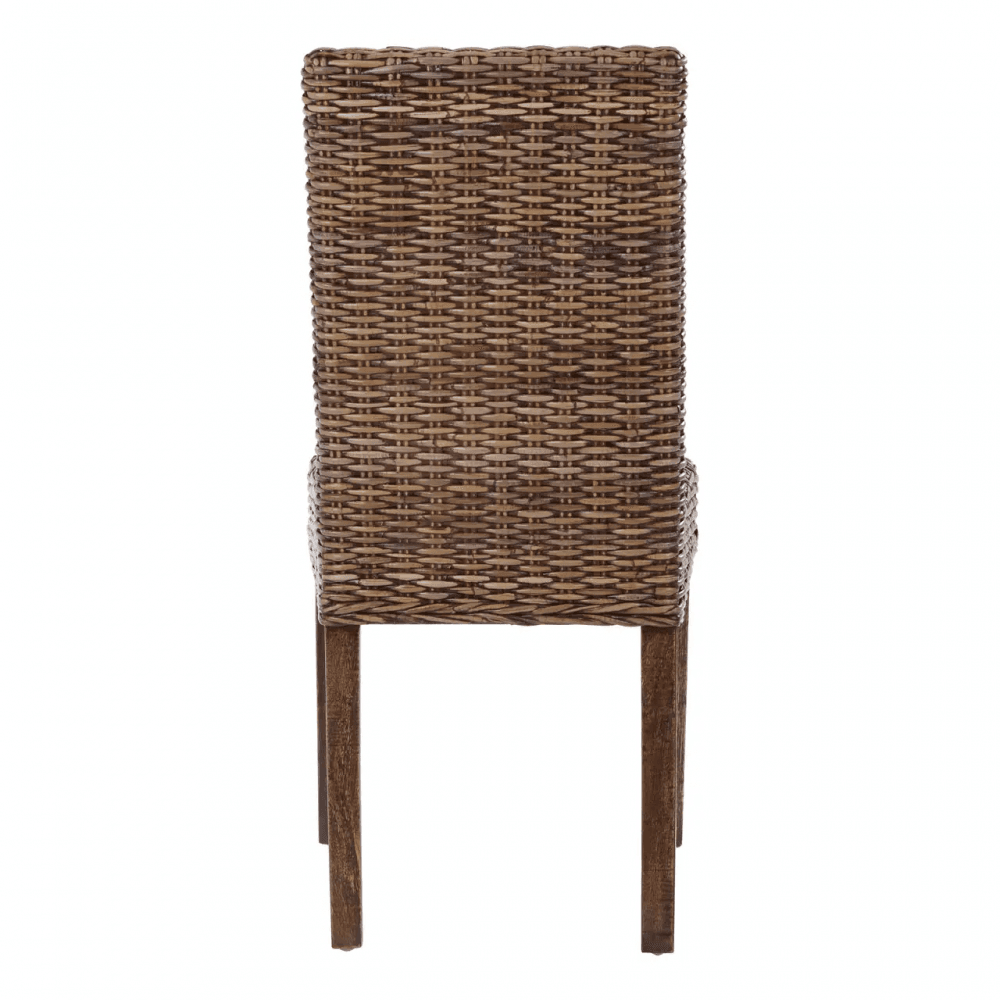 Monaco Brown Natural Rattan Dining Chair