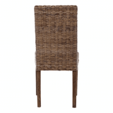 Monaco Brown Natural Rattan Dining Chair