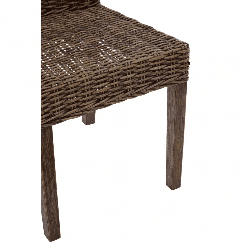 Monaco Brown Natural Rattan Dining Chair