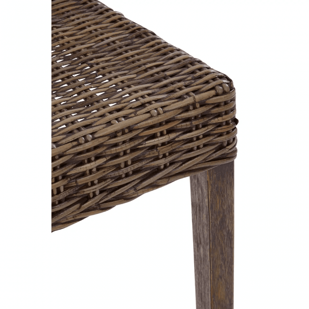 Monaco Brown Natural Rattan Dining Chair