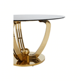 Elara Grey Tempered Glass Dining Table