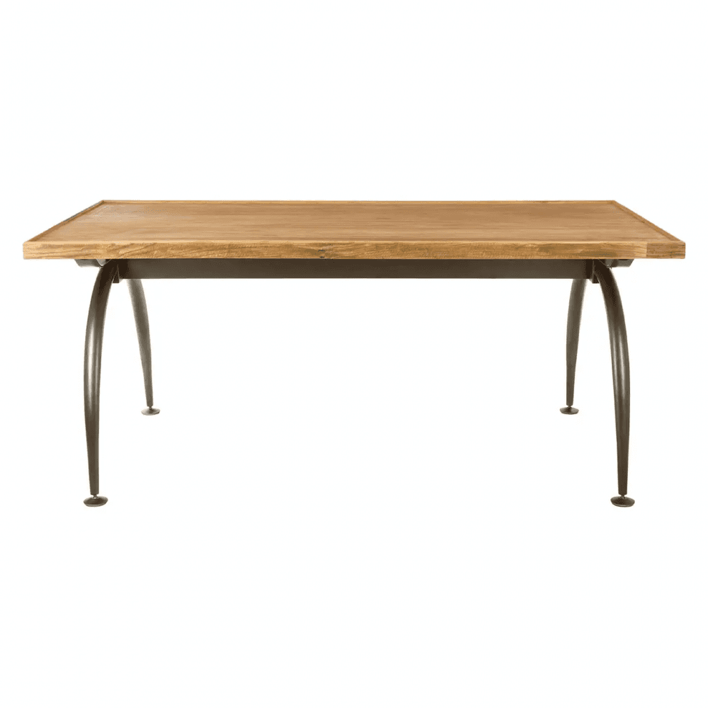 Foundry Dining Table With Elm Wood Top