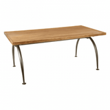 Foundry Dining Table With Elm Wood Top