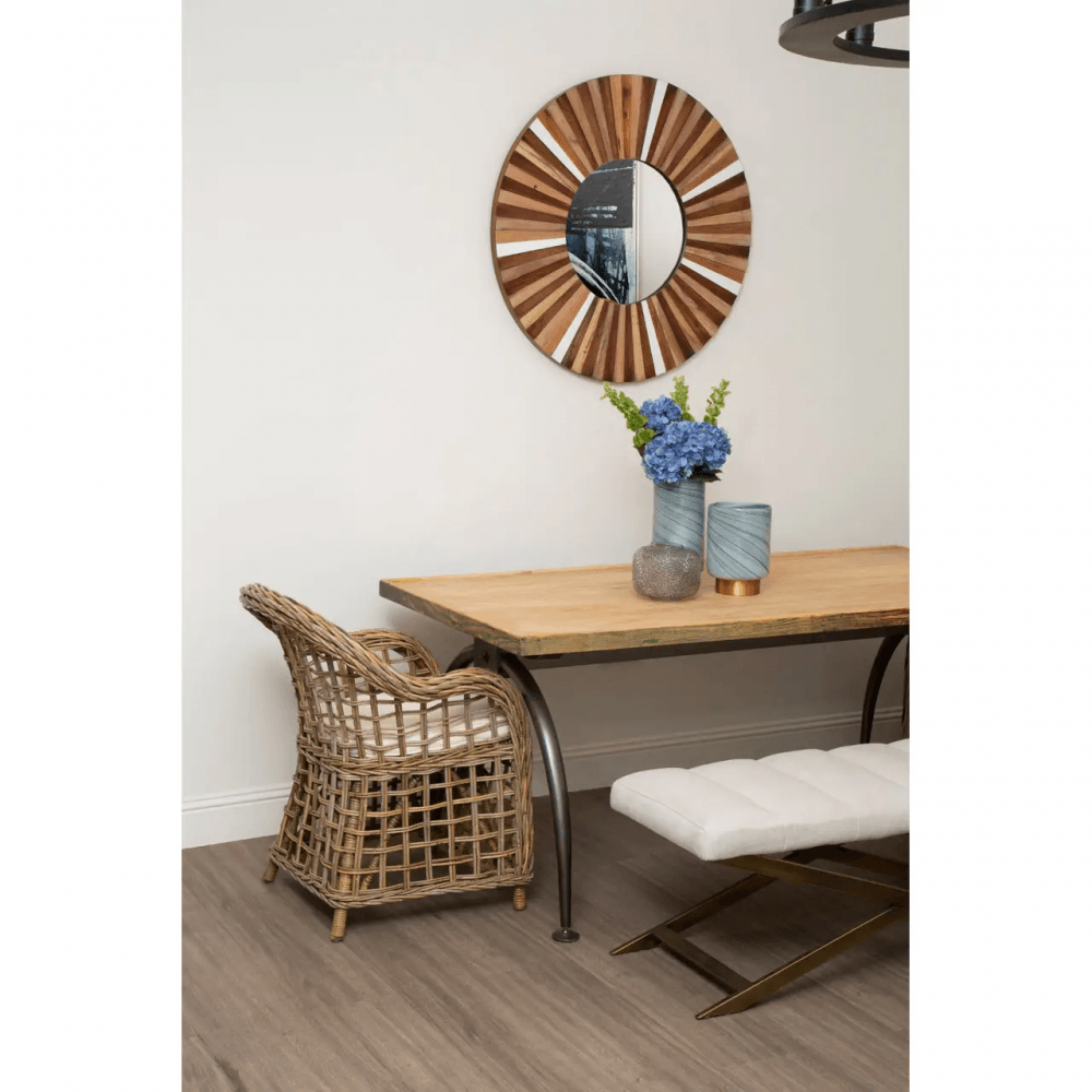 Foundry Dining Table With Elm Wood Top