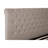Astoria Light Grey Double Ottoman Bed