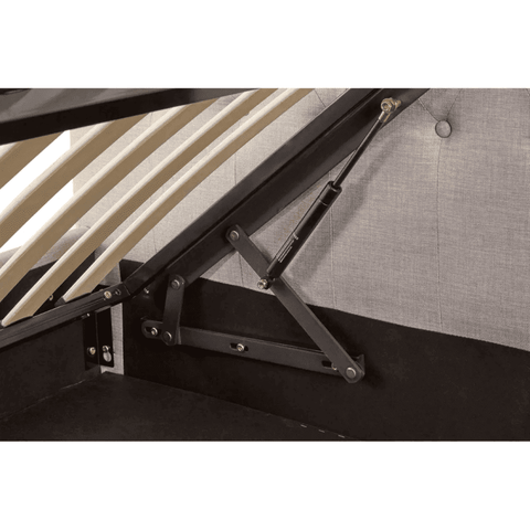 Astoria Light Grey Double Ottoman Bed