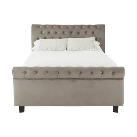 Astoria Steel Shade Kingsize Ottoman Bed