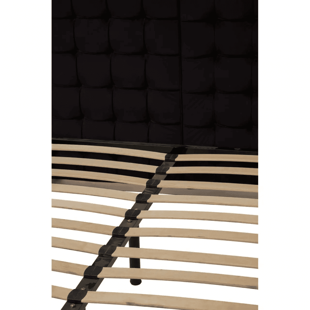 Kensington Black Velvet Bed