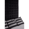 Kensington Black Velvet Bed
