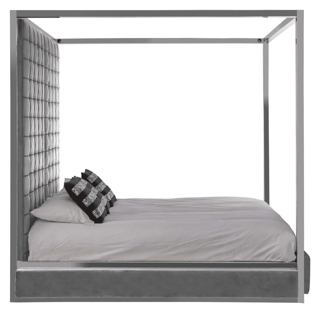 Kensington Grey Velvet Bed