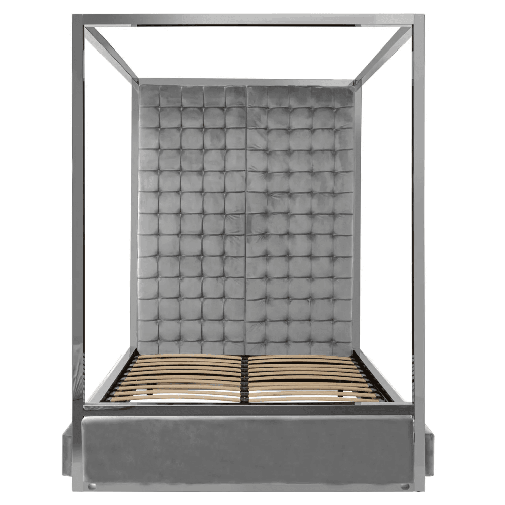 Kensington Grey Velvet Bed