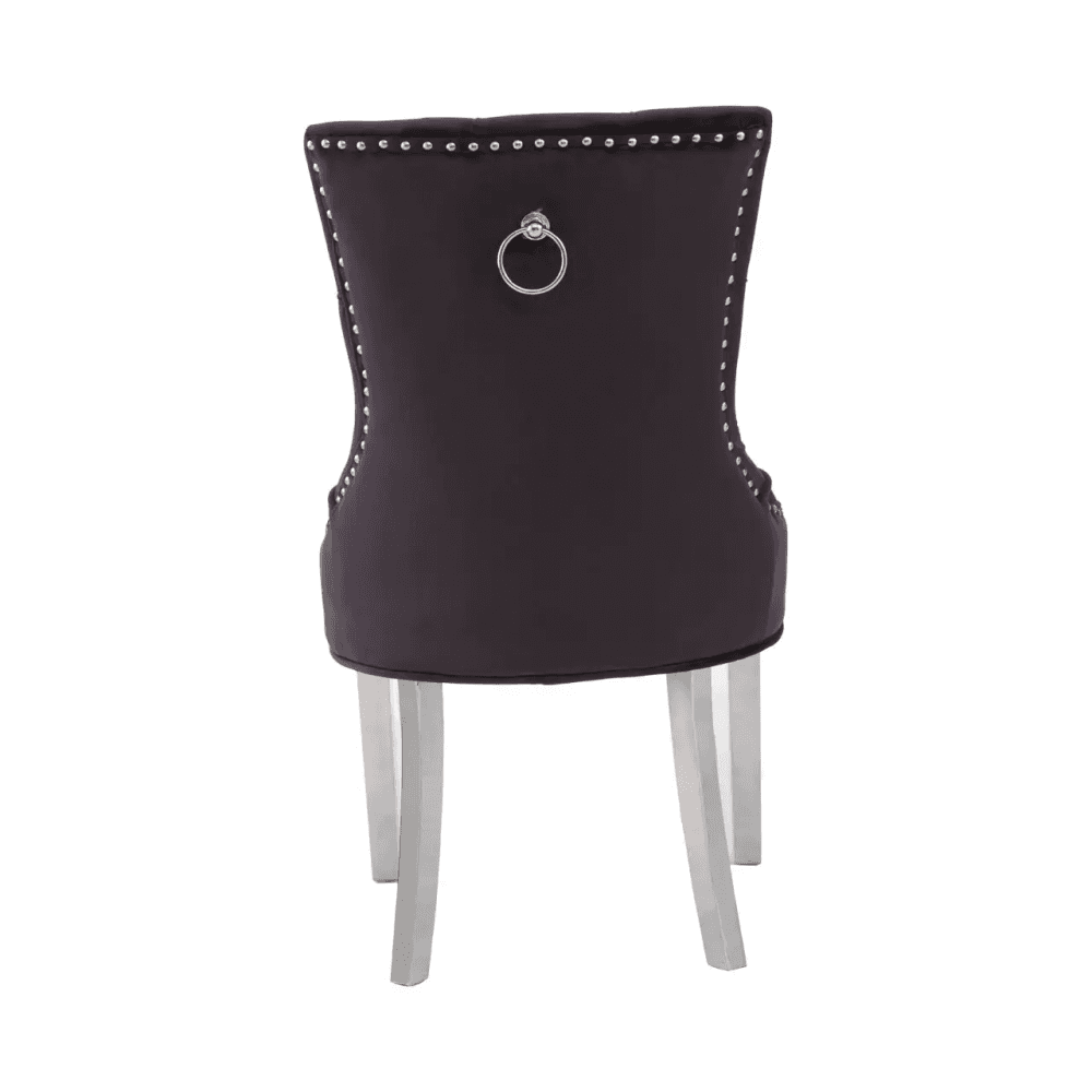 Kensington Black Velvet Dining Chair