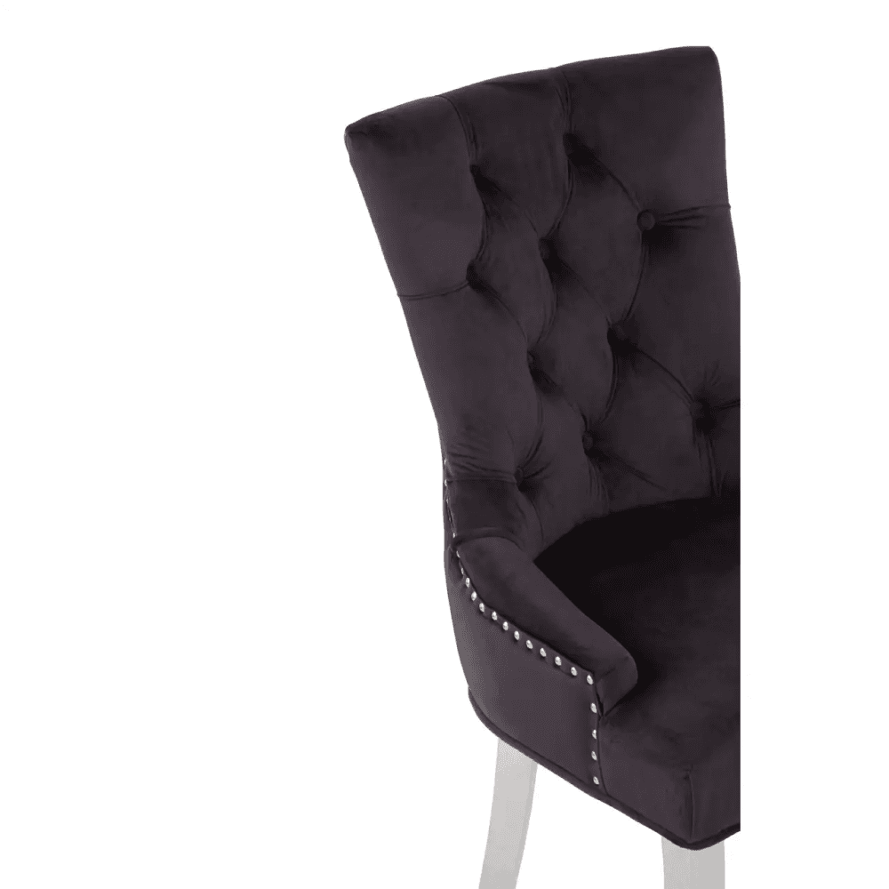 Kensington Black Velvet Dining Chair