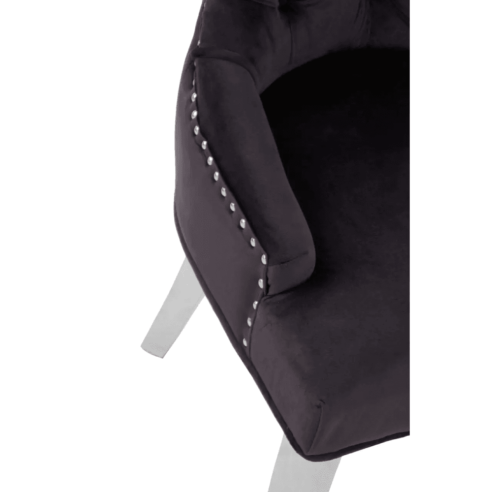 Kensington Black Velvet Dining Chair