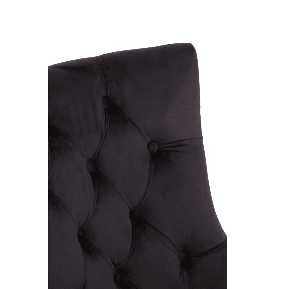 Kensington Black Velvet Dining Chair