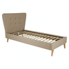 Oslo Beige Hopsack Fabric Single Bed