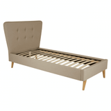 Oslo Beige Hopsack Fabric Single Bed