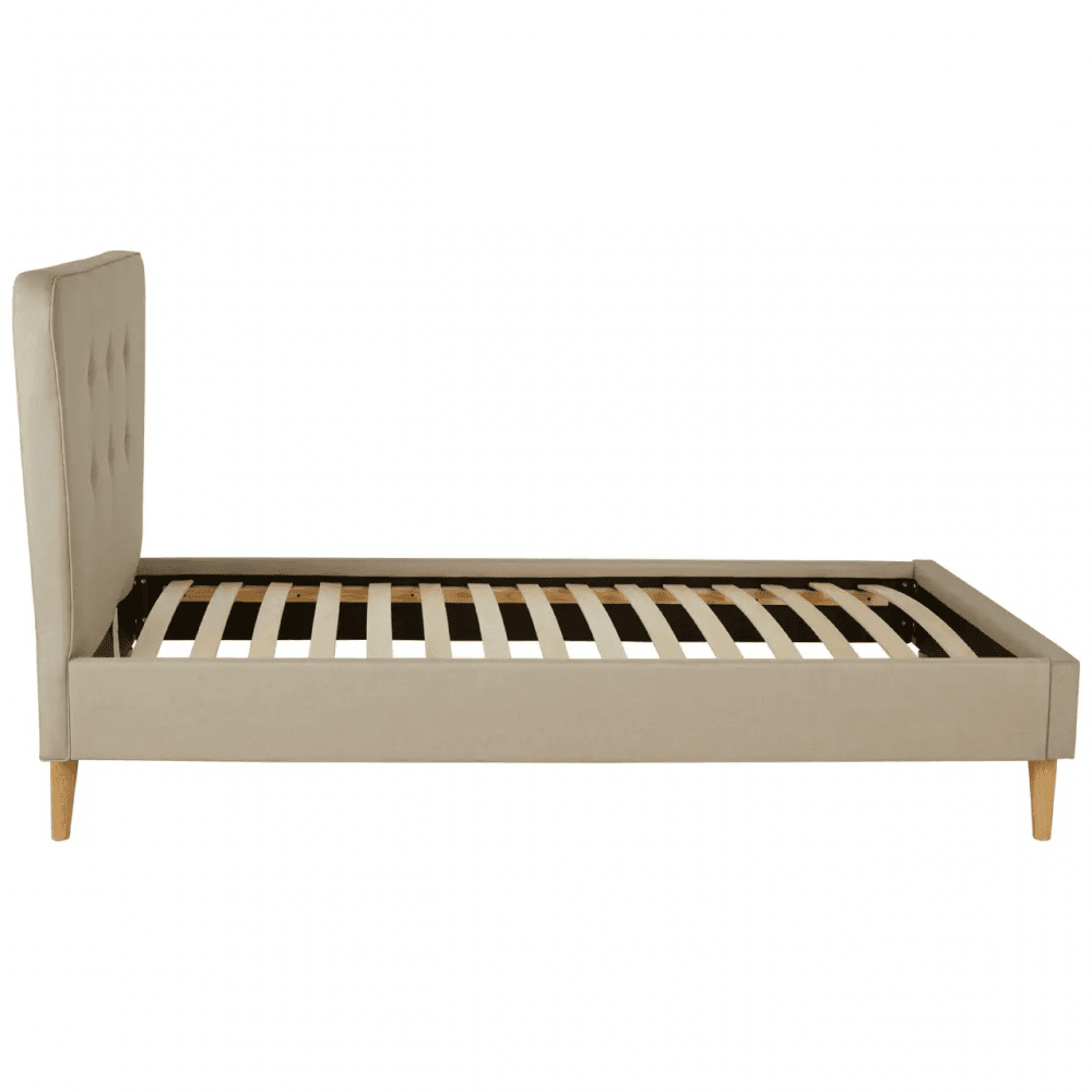 Oslo Beige Hopsack Fabric Single Bed