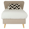 Oslo Beige Hopsack Fabric Single Bed