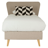 Oslo Beige Hopsack Fabric Single Bed