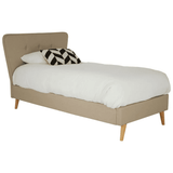 Oslo Beige Hopsack Fabric Single Bed