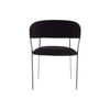Onyx Black Channel Chrome Finish Dining Chair