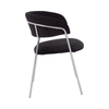 Onyx Black Channel Chrome Finish Dining Chair