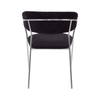 Onyx Black Channel Chrome Finish Dining Chair