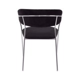 Onyx Black Channel Chrome Finish Dining Chair