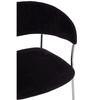 Onyx Black Channel Chrome Finish Dining Chair