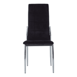 Onyx Black Velvet High Back Dining Chair
