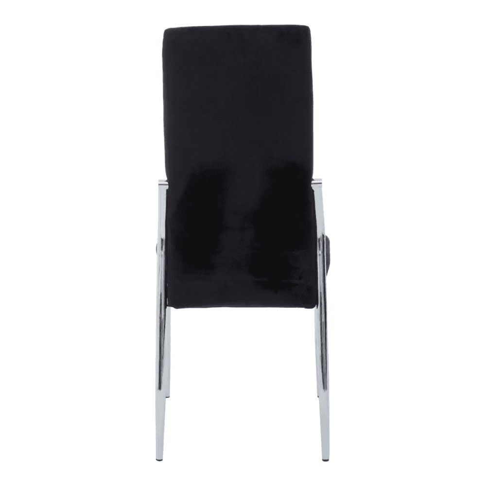 Onyx Black Velvet High Back Dining Chair