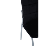 Onyx Black Velvet High Back Dining Chair