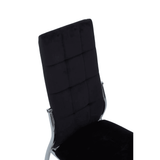 Onyx Black Velvet High Back Dining Chair