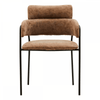 Cocoa Brown Faux Leather Dining Chair