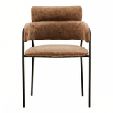 Cocoa Brown Faux Leather Dining Chair