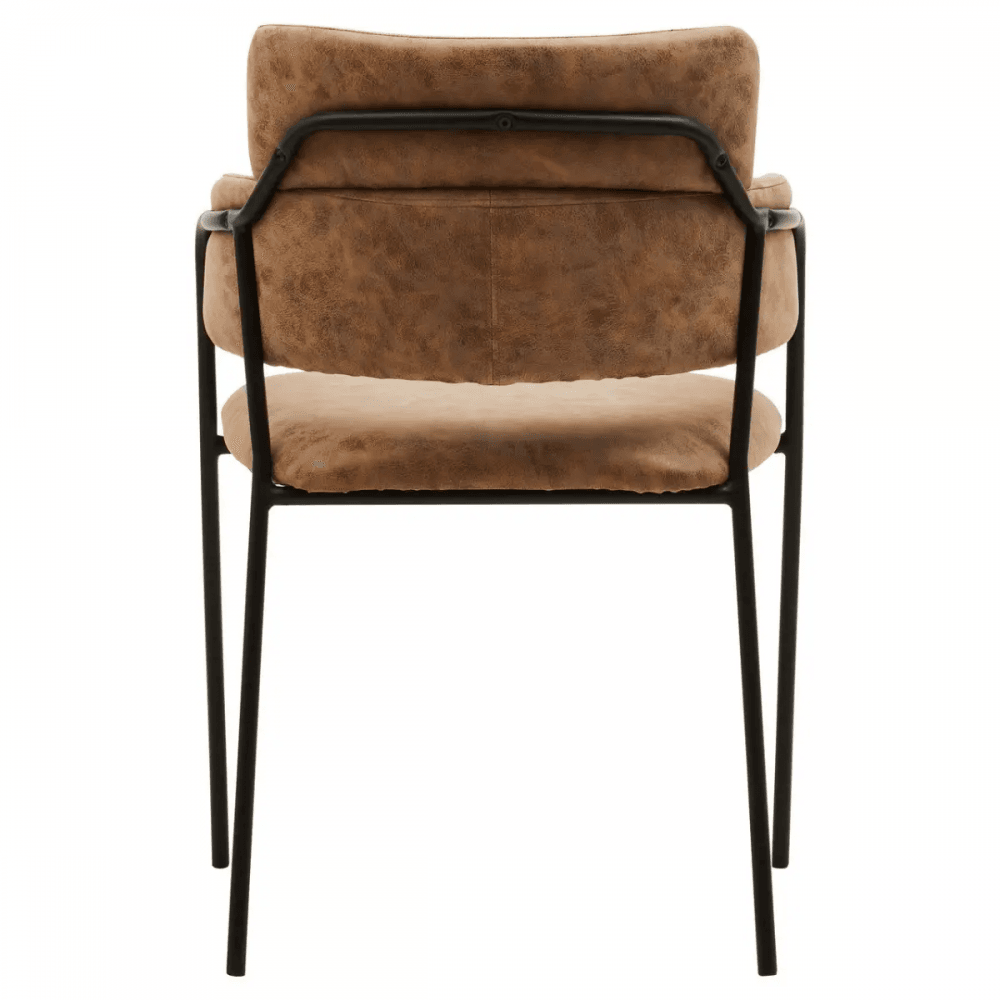 Cocoa Brown Faux Leather Dining Chair