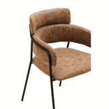 Cocoa Brown Faux Leather Dining Chair