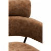 Cocoa Brown Faux Leather Dining Chair