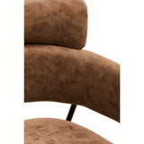 Cocoa Brown Faux Leather Dining Chair