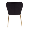 Obsidian Curved Black Gold Finish Dining Chair