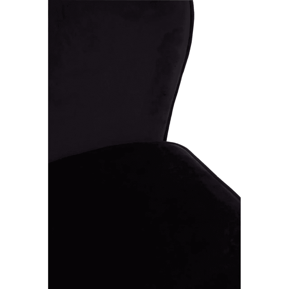 Obsidian Curved Black Gold Finish Dining Chair