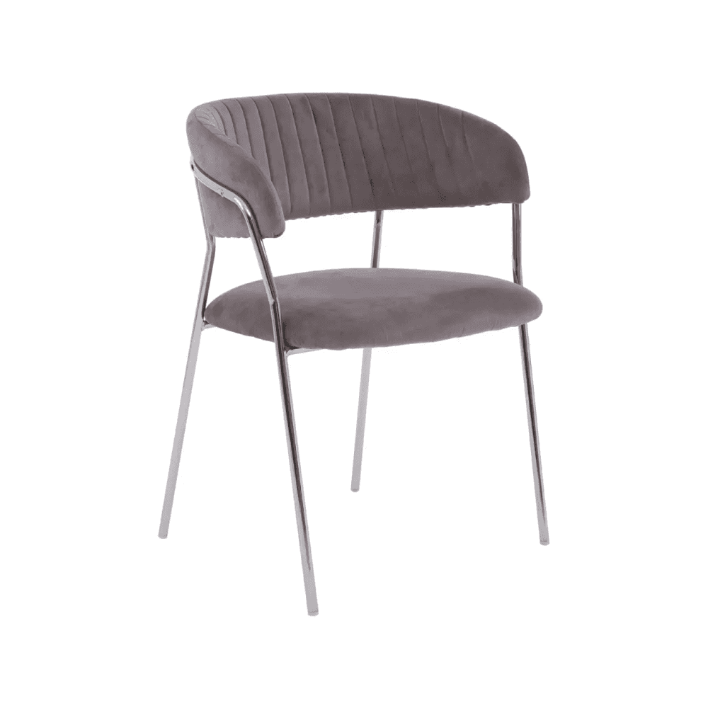 Mink Channel Chrome Finish Dining Chair