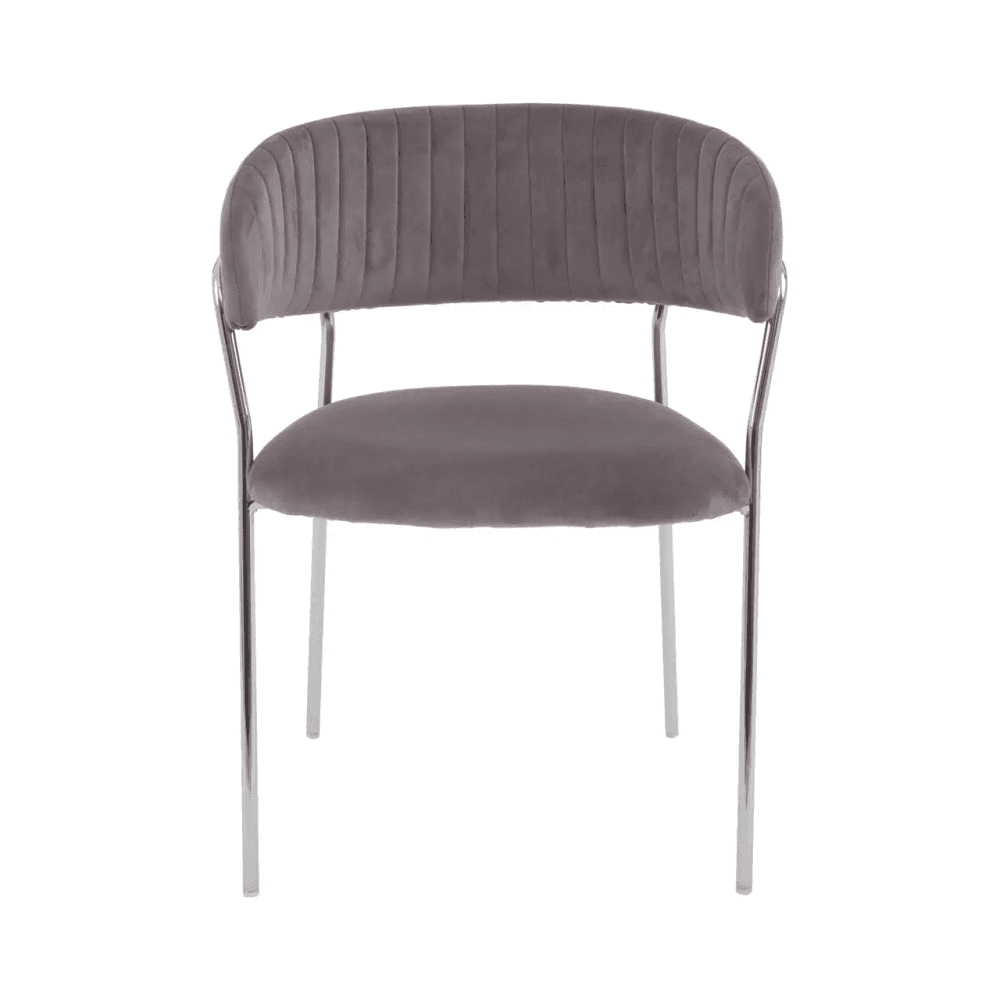Mink Channel Chrome Finish Dining Chair