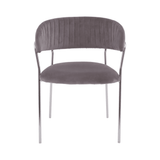 Mink Channel Chrome Finish Dining Chair