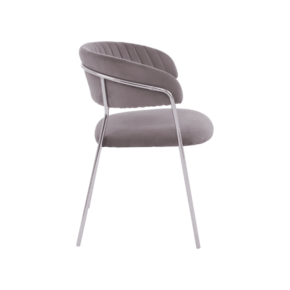 Mink Channel Chrome Finish Dining Chair
