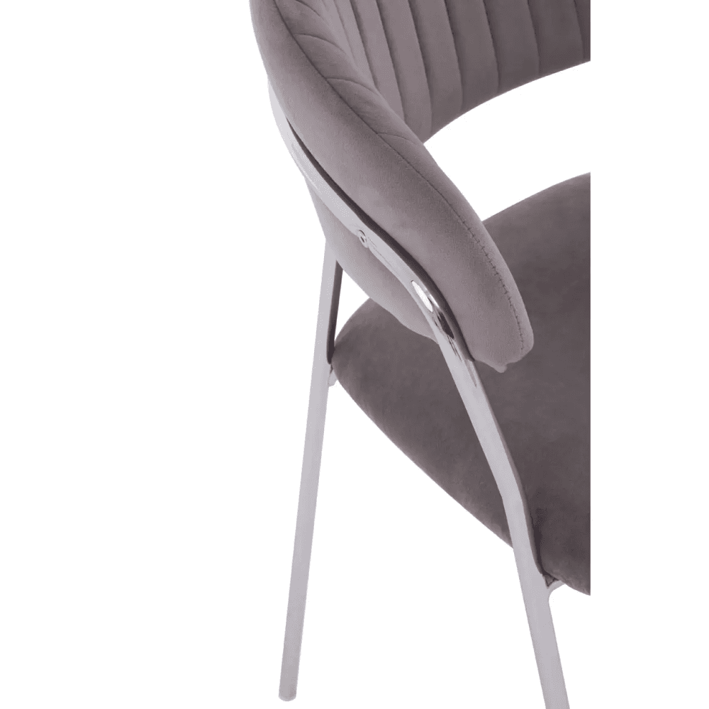 Mink Channel Chrome Finish Dining Chair