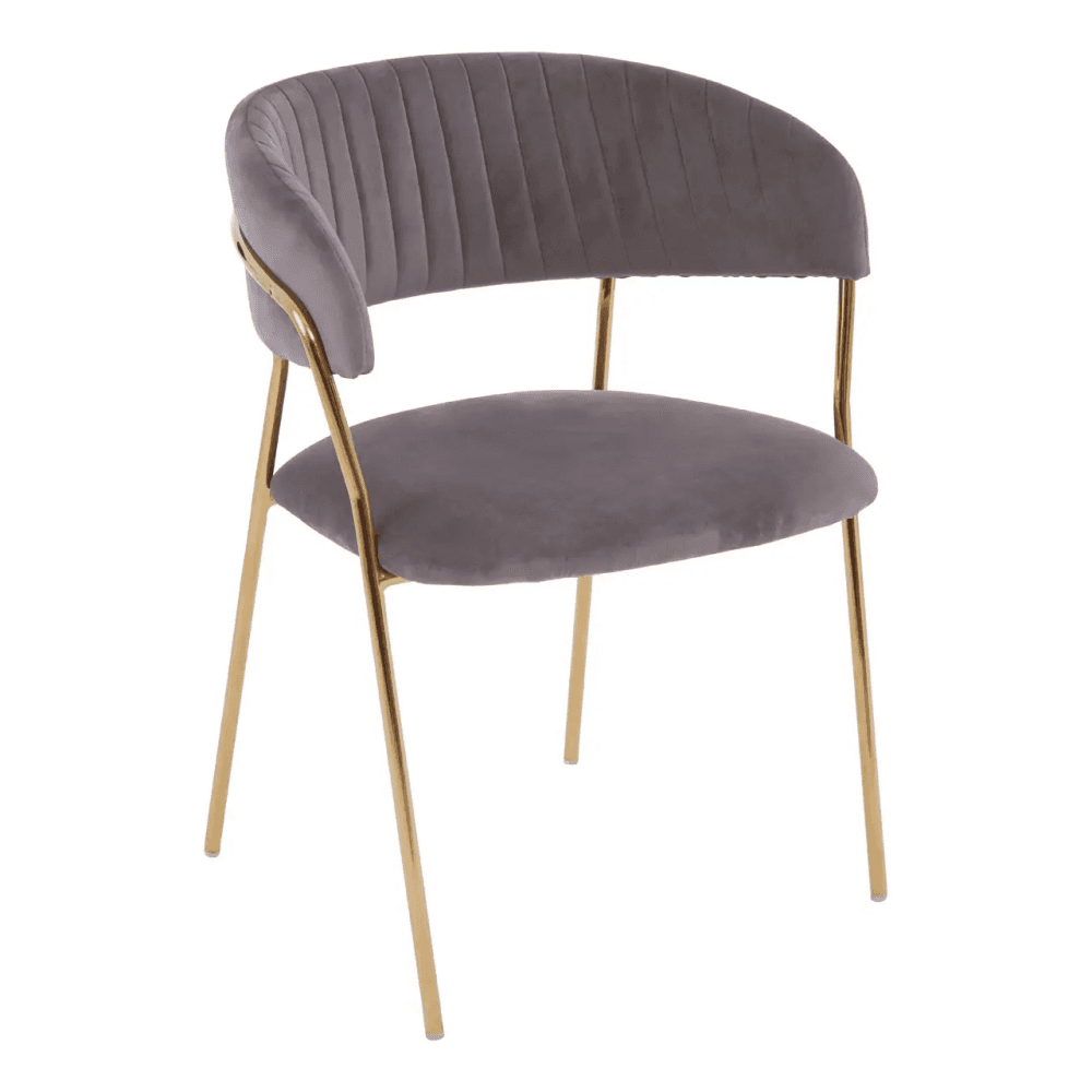 Mink Channel Gold Finish Dining Chair