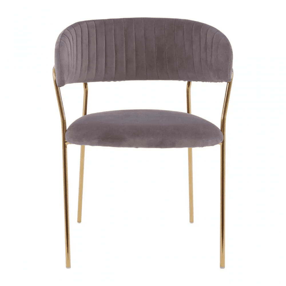 Mink Channel Gold Finish Dining Chair